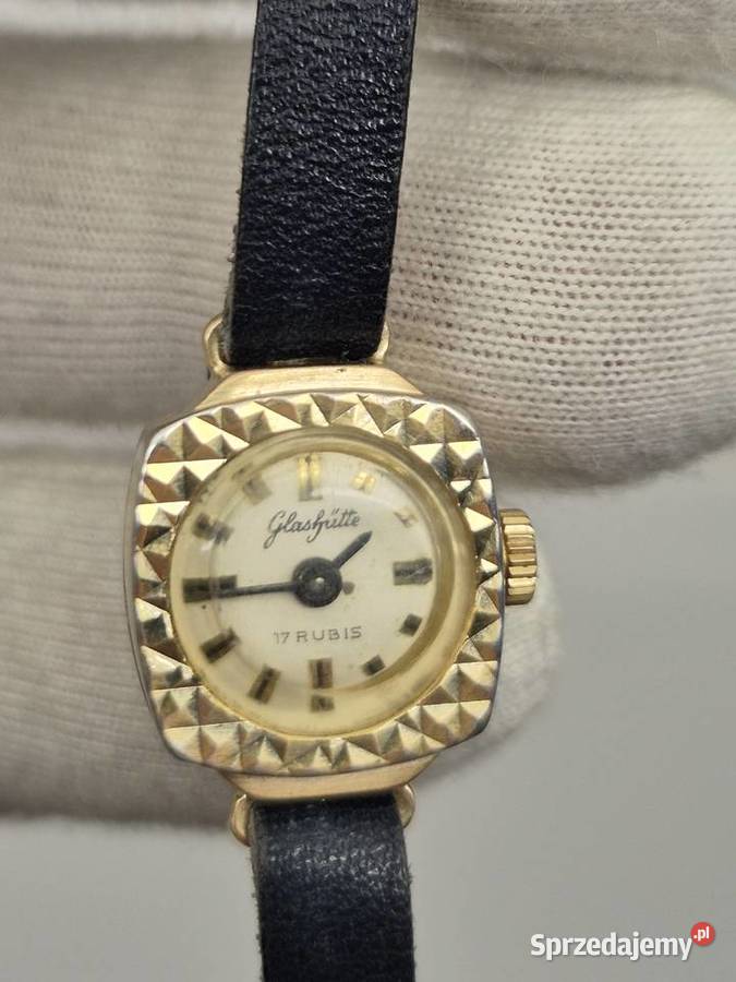 Damski mały zegarek biżuteryjny Glashutte śląskie Chorzów sprzedam