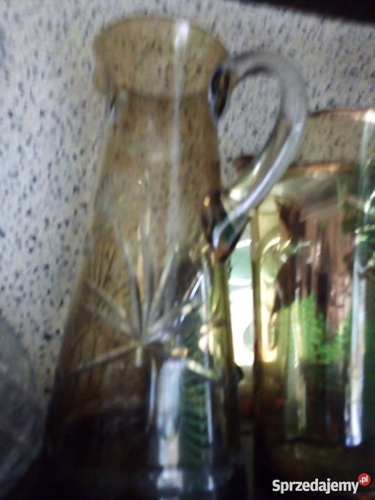 Dzba ek kryształ bursztynowy Porcelana i szkło