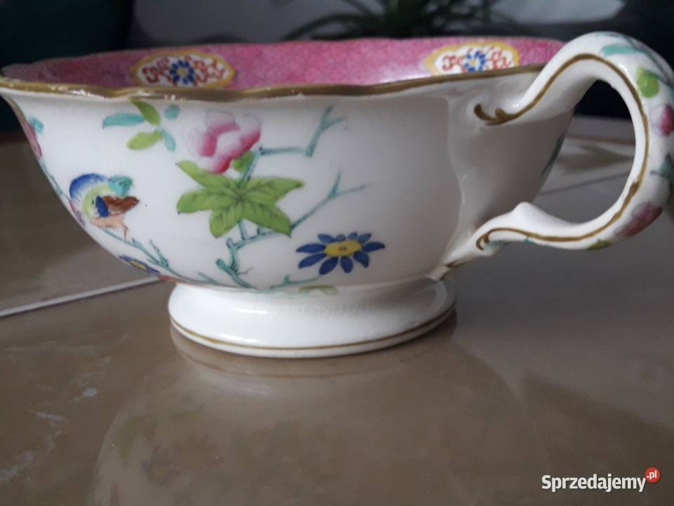 Antyczna filiżanka z porcelany skaleniowej M B lubelskie Janów Lubelski