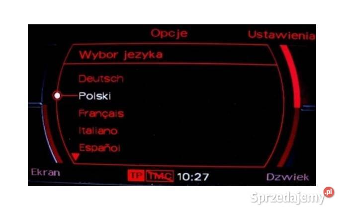 RNSE POLSKIE MENU AUDI polski język lektor Mapa Aleksandrów Łódzki