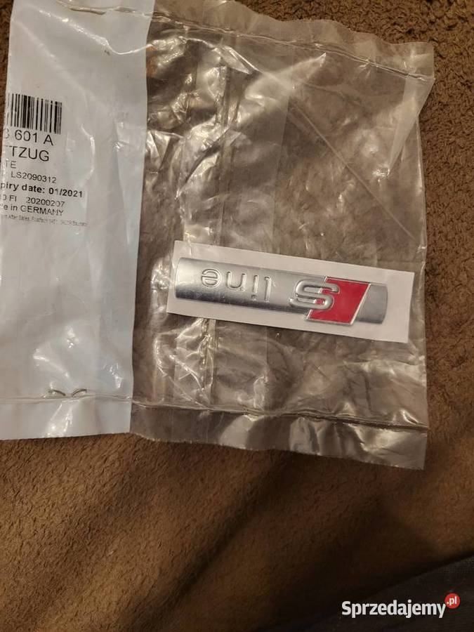 Oryginalny Emblemat Audi Sline OEM NOWY Gliwice
