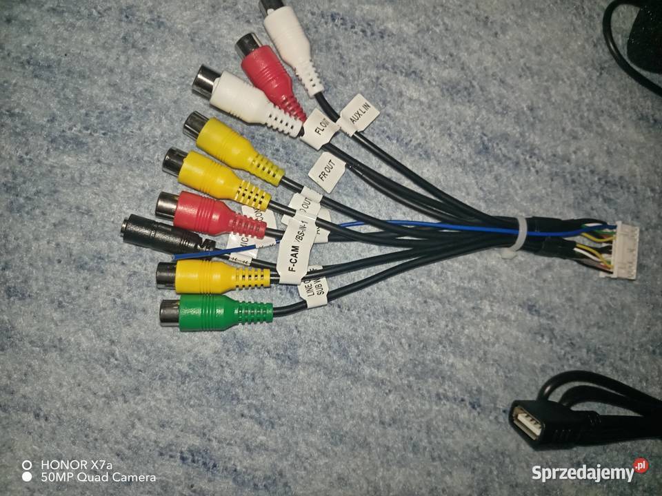 Wiązka kabli RCAAV do radia zestaw głośnomówiący świętokrzyskie Kielce