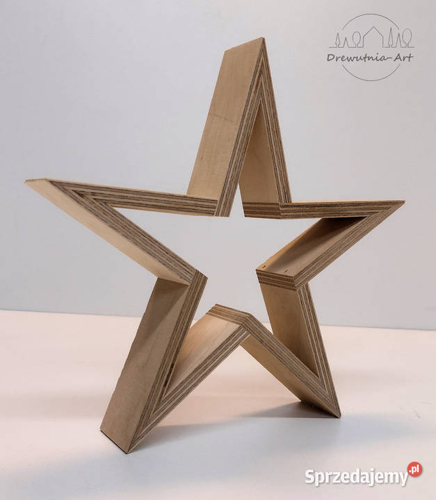 Gwiazda drewniana baza do ozdabiania kpl 3 41 Kraków
