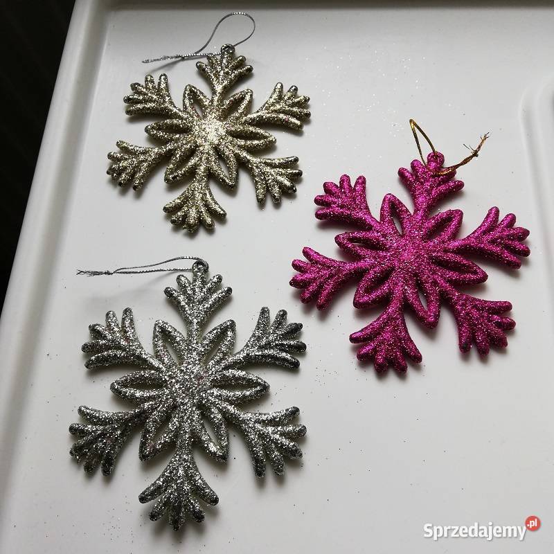 Gwiazdki zawieszki choinkowe 3 wielokolorowy sprzedam