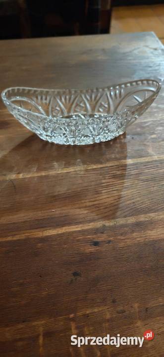 Kryształowa podłużna misa w kształcie łodeczki dolnośląskie Wrocław