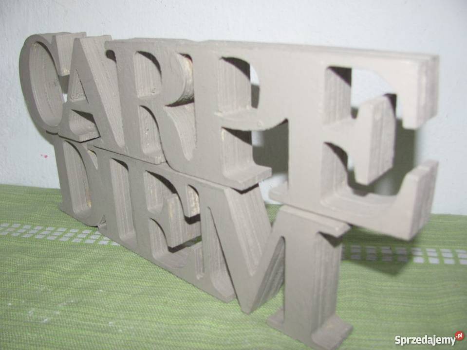 Carpe Diem napis litery 3D solidne 25 grubości lubelskie Zamość