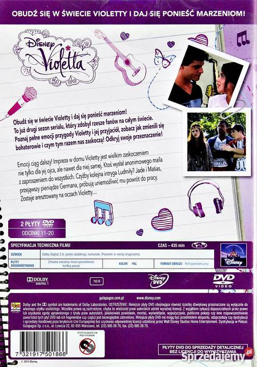 VIOLETTA SEZON 2 CZĘŚĆ 2 DISNEY Kalisz