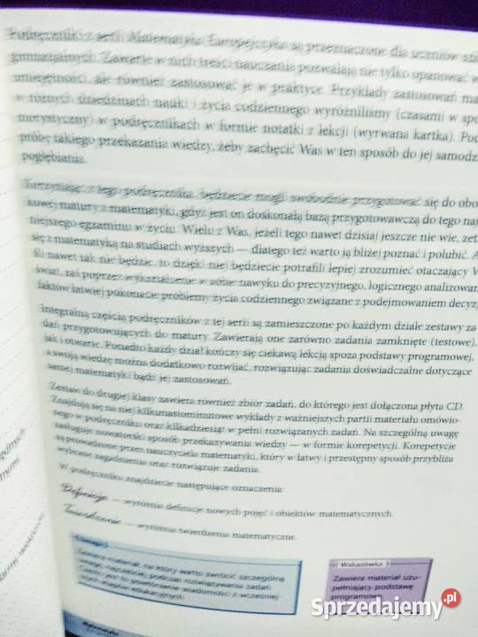 Matematyka Europejczyka rozszerzenie szkoły Warszawa sprzedam