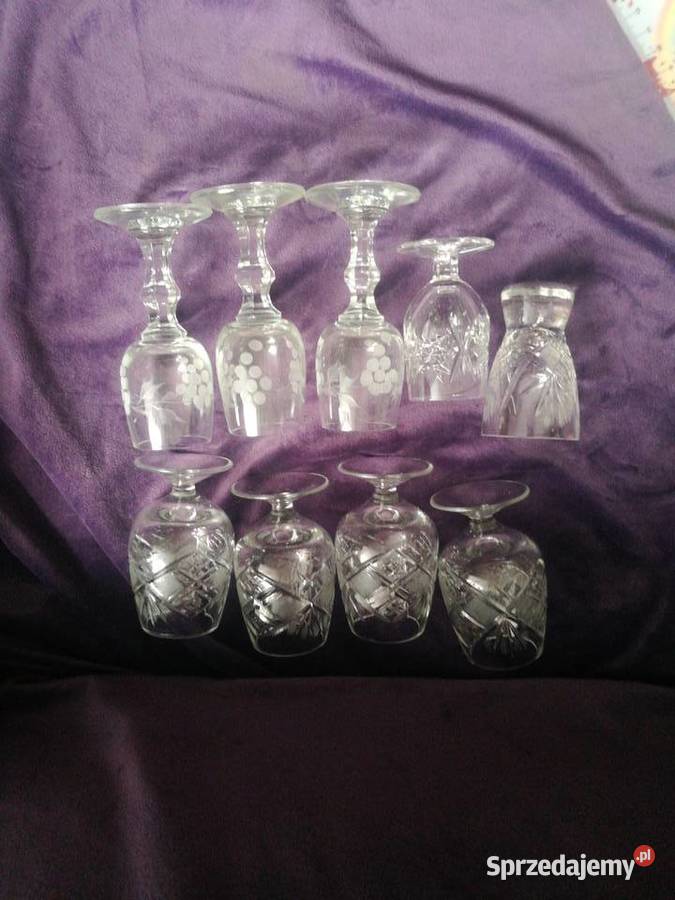 Zestaw różnych kieliszków prl zachodniopomorskie Choszczno