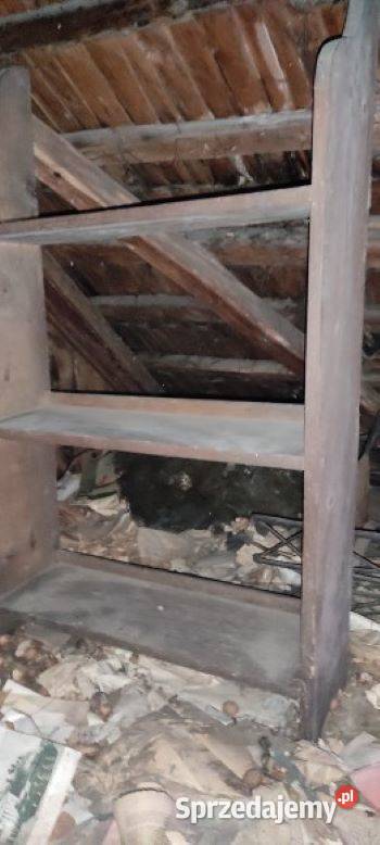 Przedwojenna drewniana półka ścienna antyk małopolskie Wieliczka