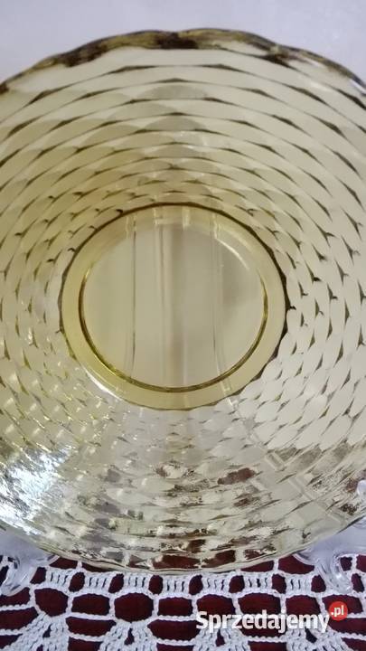 Salaterka duża stare szkło huta Prądniczanka Białystok