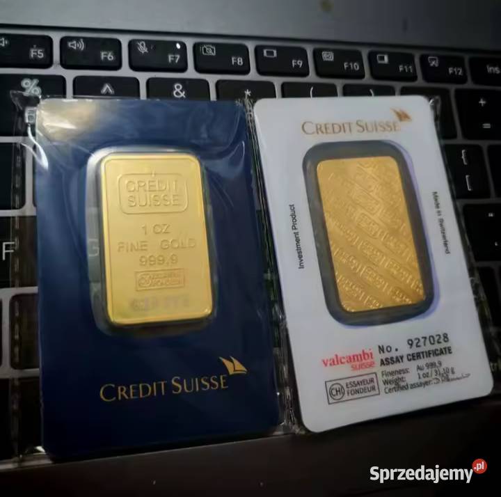 Sztabka zloto replika credito suisse 1 oz Goła