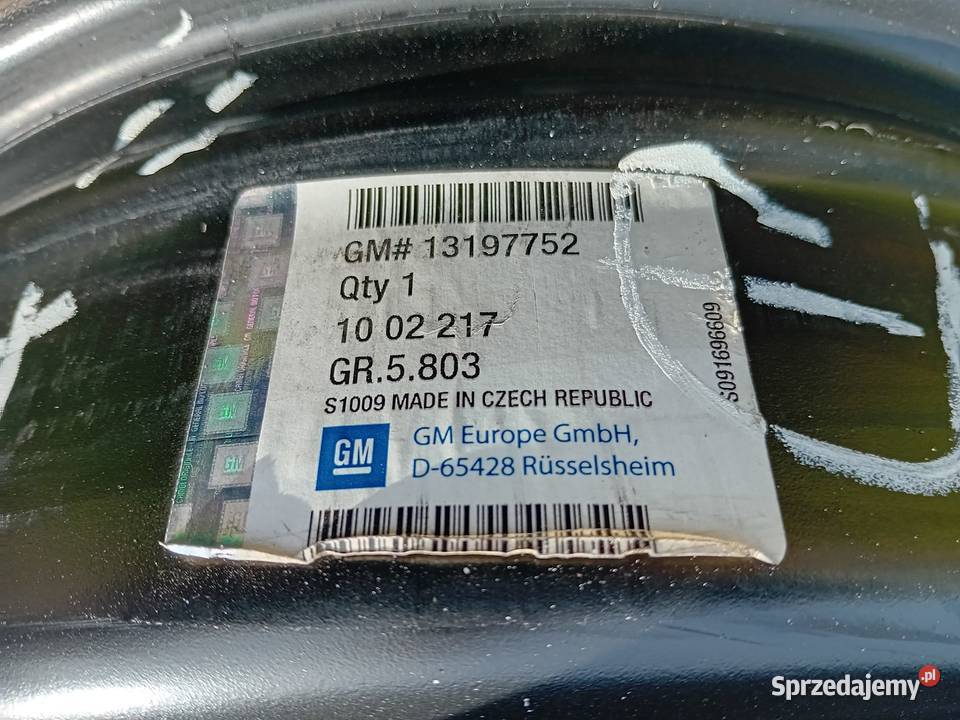 Felgi stalowe do Opla Meriva 5x110 15 Et 35 śląskie