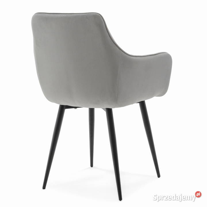 Jasnoszare Krzesło Tapicerowane Quattro Wysyłka