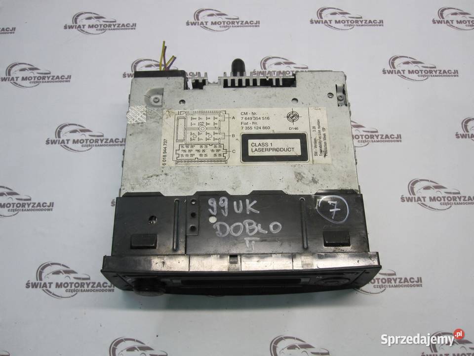 DOBLO II COMBO D LIFT 16r radio CD 7649354516 Sprzęt audio fabryczny