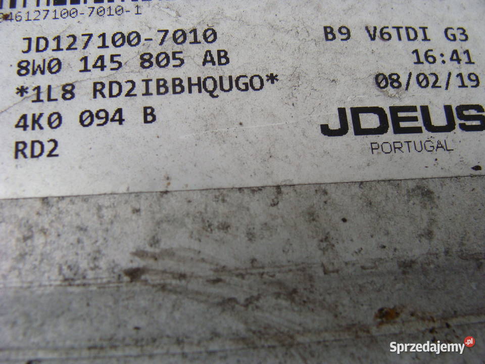 AUDI A4 A5 B9 A6 C8 INTERCOOLER 8W0145805AB osobowe