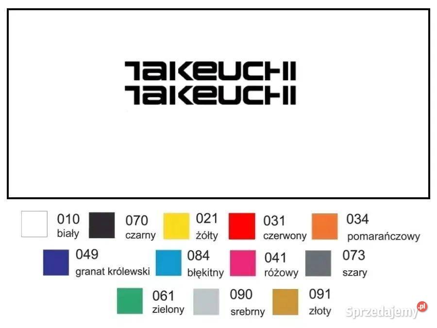 Naklejka wlepka TAKEUCHI 49 2 Zamiennik sprzedam