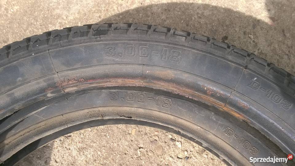 Dwie opony 300x18 WSK 125 STOMIL ORYGINAŁ NOWY Mirzec sprzedam