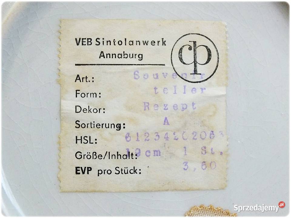 Muzealny Talerz na ścianę z przepisem na Soliakę Dom i Ogród lubuskie Żary