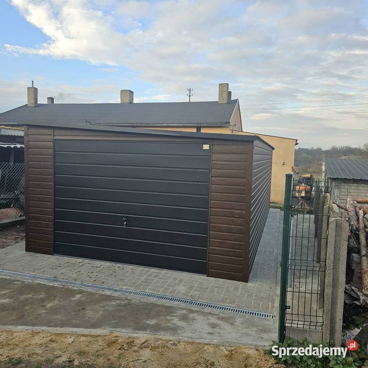 Garaż blaszany drewnopodobny 6x6 6x5 4x4