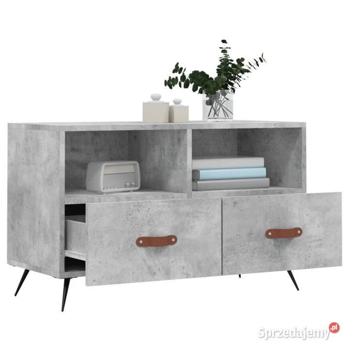Szafka pod TV szarość betonu 80x36x50 WM828944