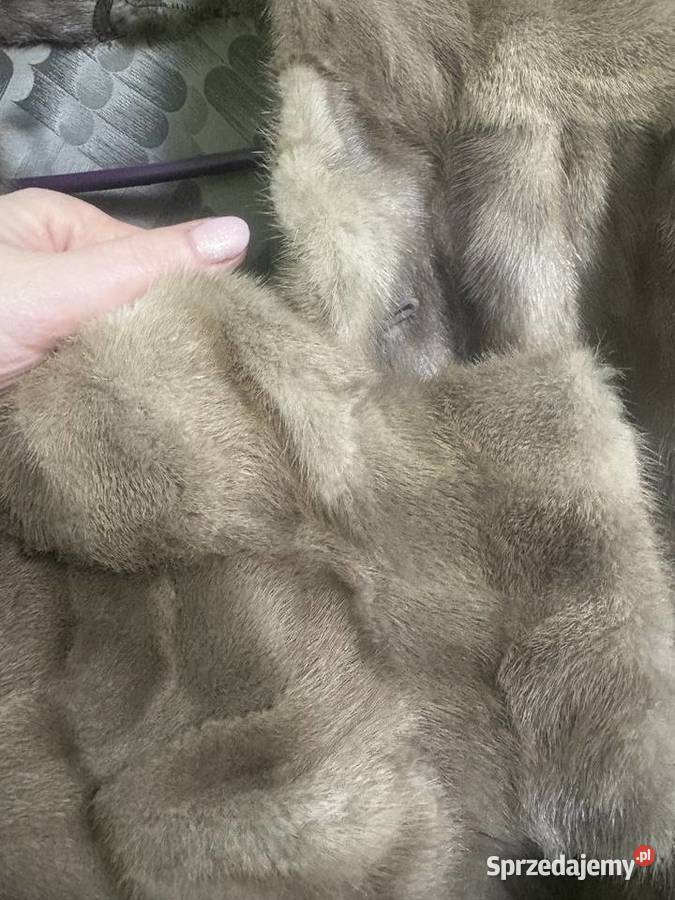 Futro z Norek Beżowe Odzież damska Rewal