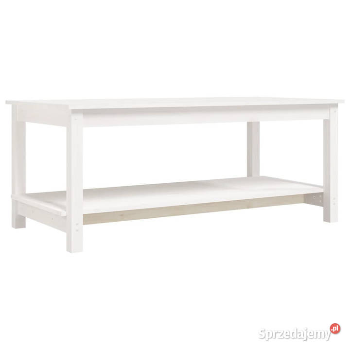 Stolik kawowy biały 110x55x45 lite drewno Stoły Warszawa