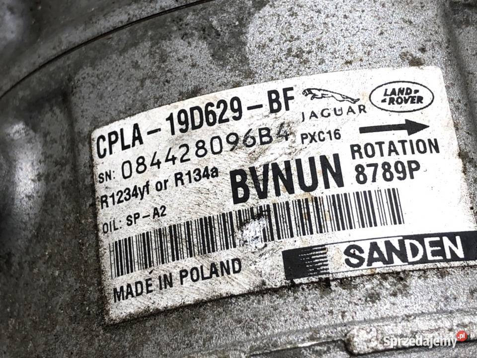 SPRĘŻARKA KLIMATYZACJI JAGUAR FPACE CPLA19D629BF