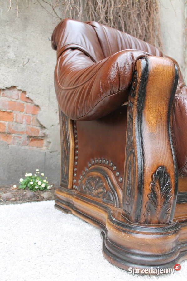 Elegancki skórzany fotel Parma Wersal piękna Wrocław sprzedam