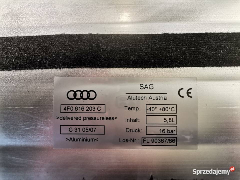 AUDI A6 C6 ZBIORNIK POWIETRZA 4F0616203C