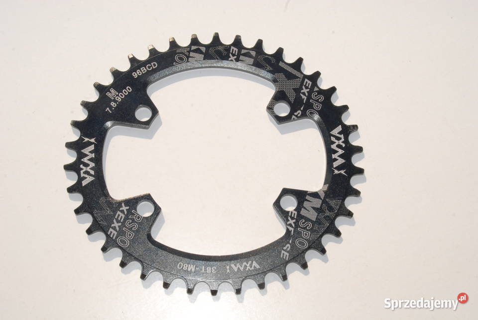 Zębatka owalna rowerowa 38 T Narrow Wide 96 BCD Części i akcesoria