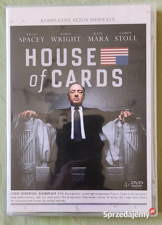 House of cards sezon 1 box 4 płyt dvd lektor