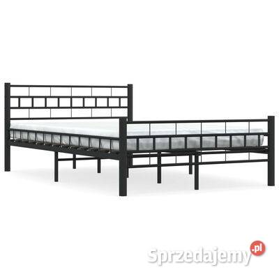 vidaXL Rama łóżka czarna stal 140 x 200 285278 mazowieckie