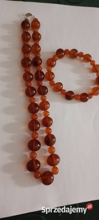 Naszyjnik Bransoletka Bursztyn Vintage Białystok