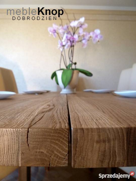 Nowoczesny stół dębowy stal nierdzewna Loft Stoły, krzesła, biurka opolskie Dobrodzień sprzedam