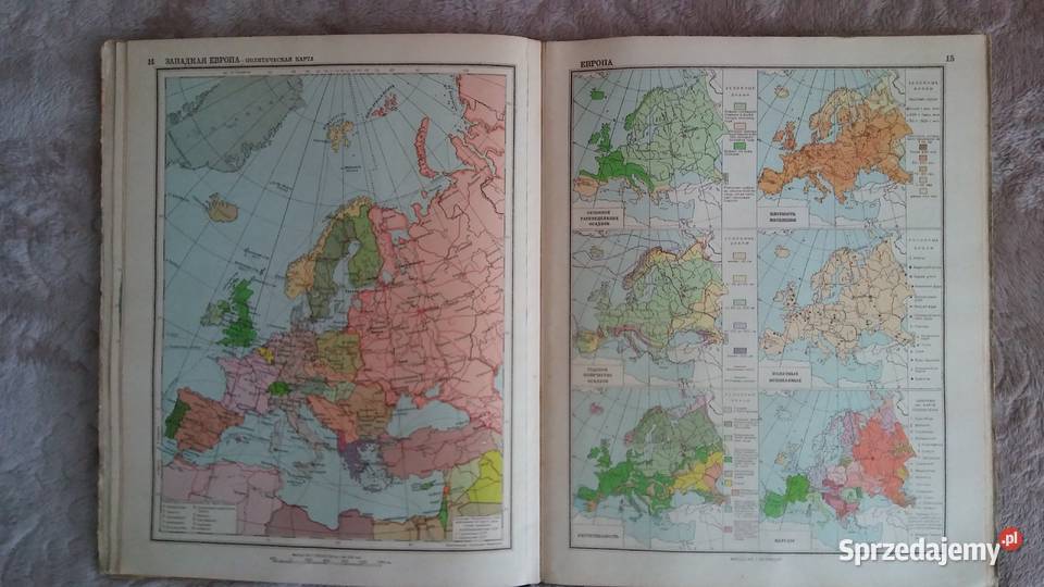 Atlas Geograficzny ZSRR z 1948 roku Książki i Podręczniki
