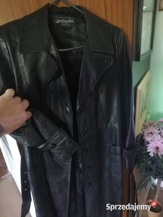 Płaszcz skurzany z lat PRL Skóra naturalna  Warszawa