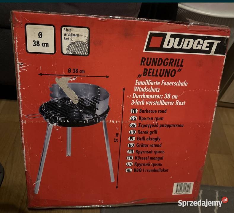 Grill ogrodowy Budget Belluno okrągły 38 Oborniki