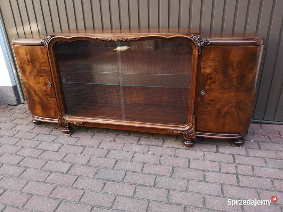 Komoda RTV ARTDECO Zjawiskowa Orzech Niska Stara Meble wielkopolskie Swarzędz