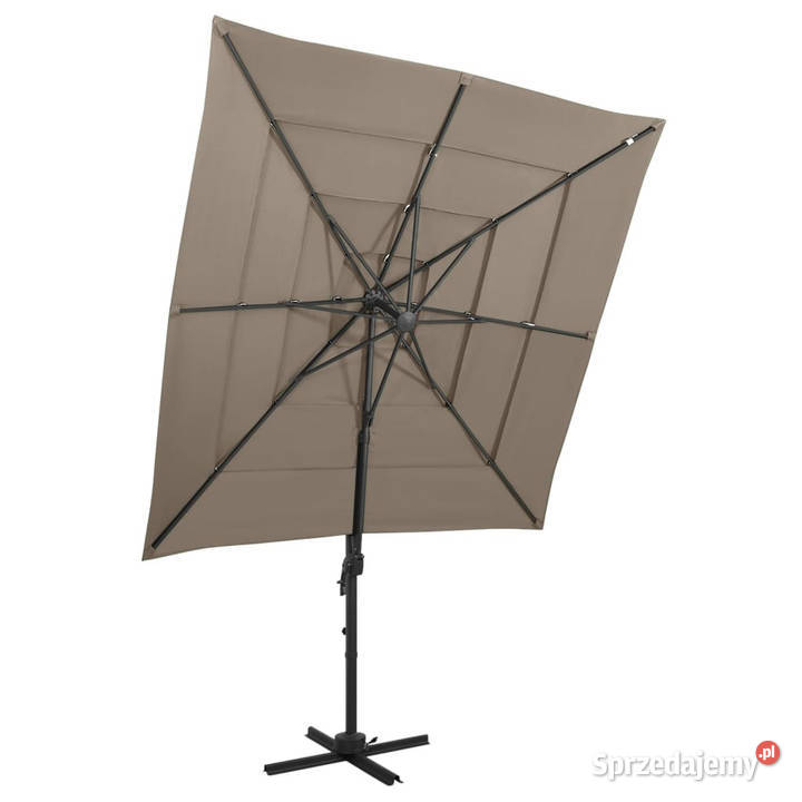 4poziomowy parasol na aluminiowym słupku taupe Warszawa sprzedam