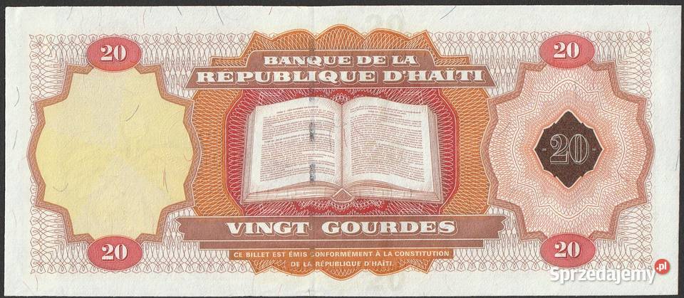 Haiti	20 gourdes 2001 stan bankowy UNC łódzkie Łódź