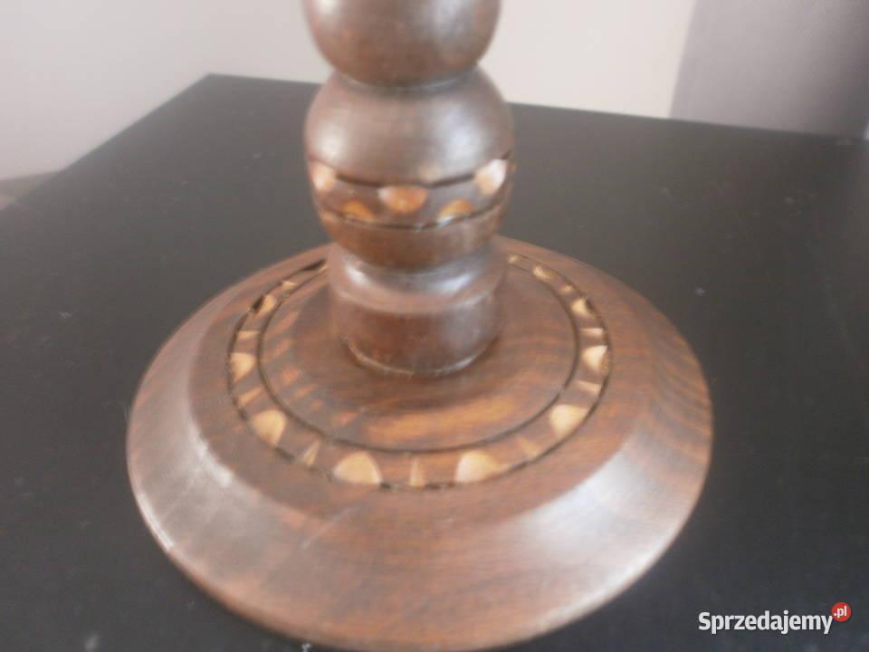 świecznik drewniany rzeżbiony Zielona Góra sprzedam