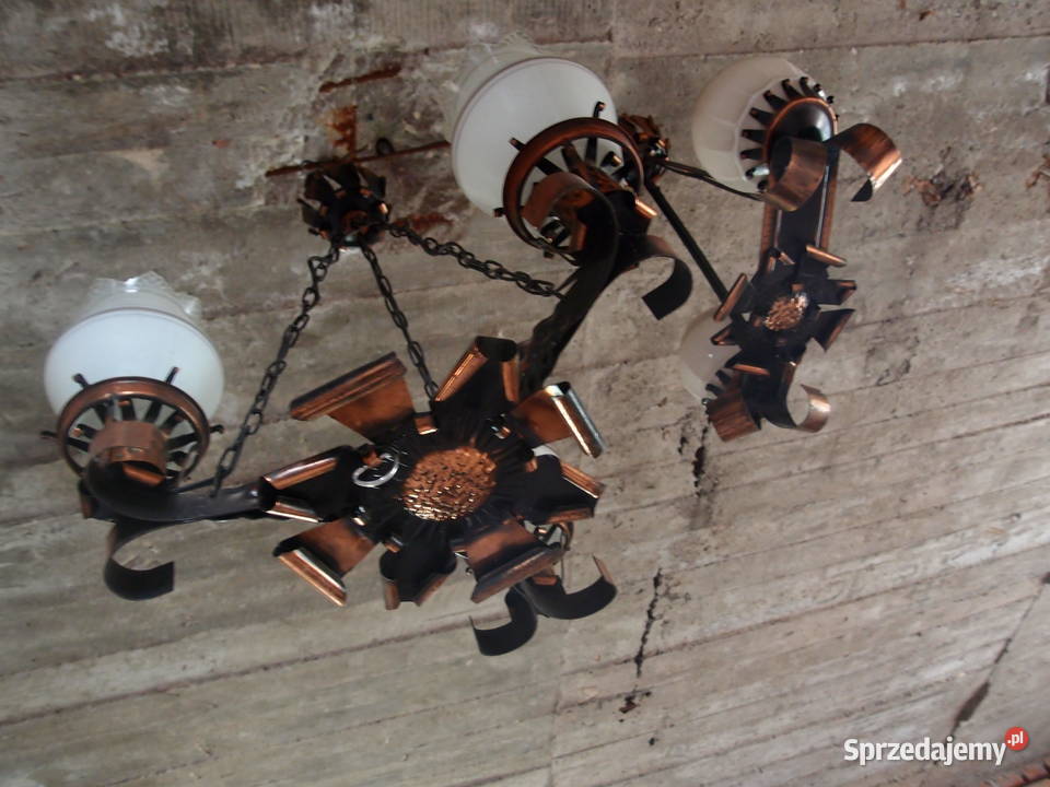Stylowe Żyrandole kinkiet żyrandol Polam lata 70 Pozostałe Łódź sprzedam