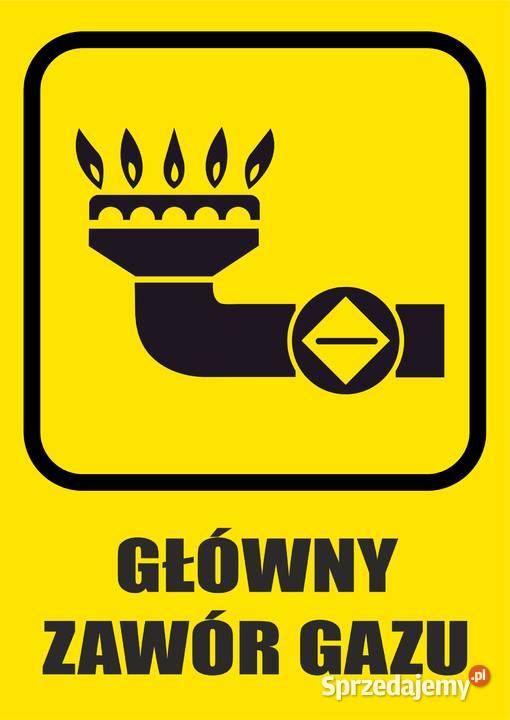 Naklejka Główny zawór gazu JD001 Kamionna