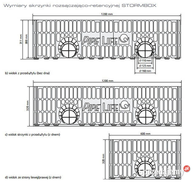 Dno skrzynki rozsączającej Stormbox 1200 x 600 Wrocław sprzedam