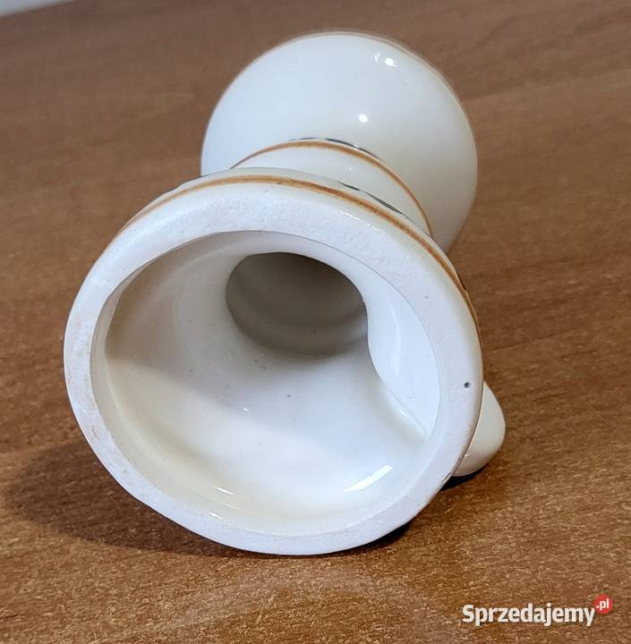 Świecznik zdobiony w kwiaty folklor lata PRL lubelskie Włodawa