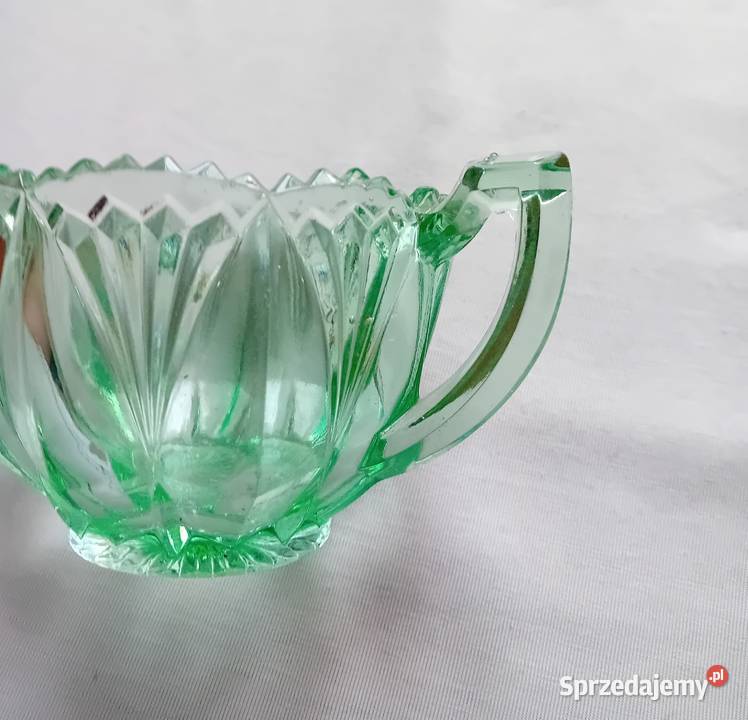 Zielona cukierniczka art deco Karhula Finlandia Koźminek