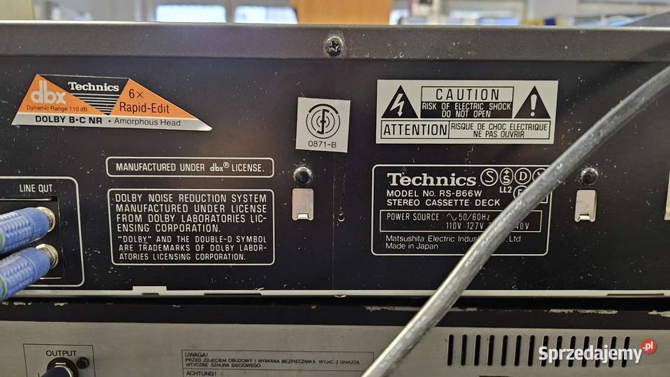 Technics RSB66W Magnetofon Kasetowy Grodków