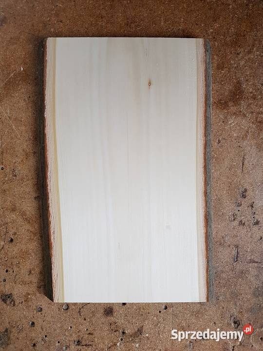 Deska lipowa z korą 40x175x25 rzeźba ikony łódzkie