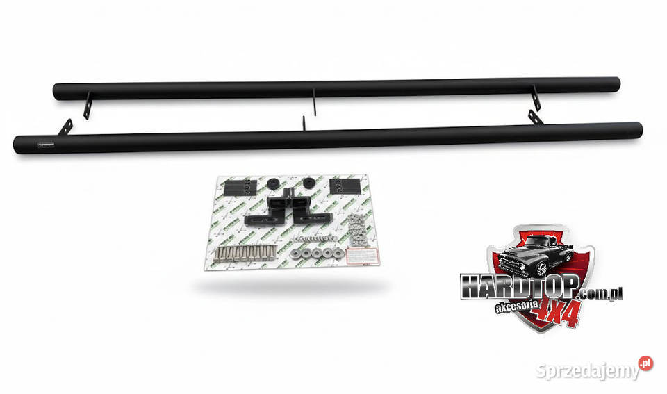 Orurowanie przyprogowe stopnie boczne Czarne Pasłęk